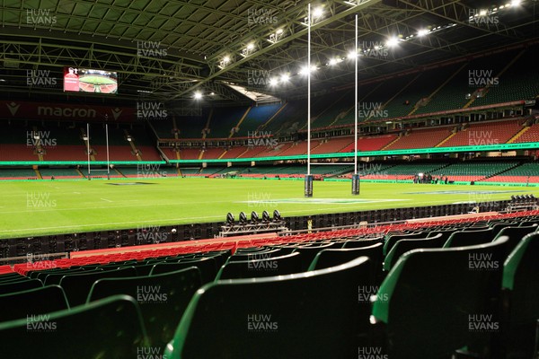 150226 - Wales v France - Guinness Six Nations - General view inside Principality Stadium before the match