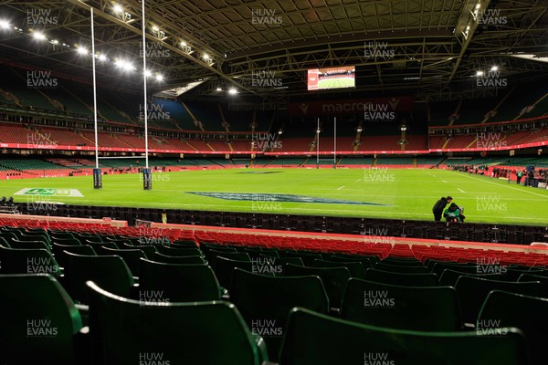 150226 - Wales v France - Guinness Six Nations - General view inside Principality Stadium before the match