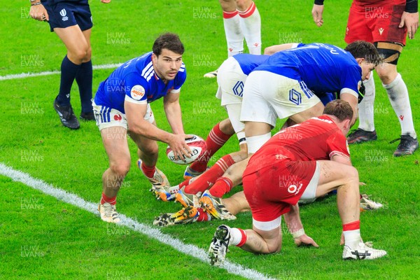 150226 - Wales v France - Guinness Six Nations - Antoine Dupont of France