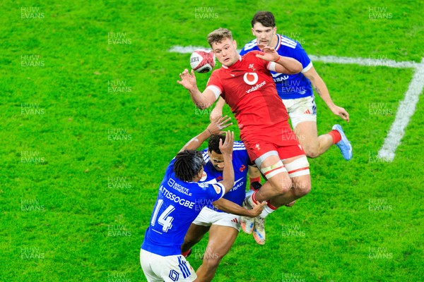 150226 - Wales v France - Guinness Six Nations - Taine Plumtree of Wales
