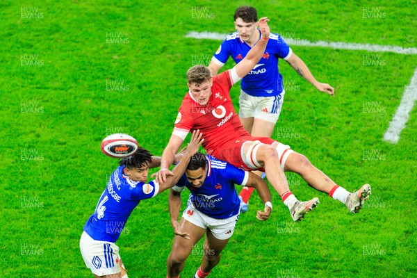 150226 - Wales v France - Guinness Six Nations - Taine Plumtree of Wales