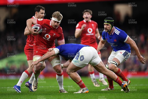 150226 - Wales v France - Guinness Men's Six Nations - Aaron Wainwright of Wales