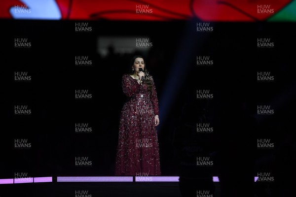 150226 - Wales v France - Guinness Men's Six Nations - Molly Roberts half time performance