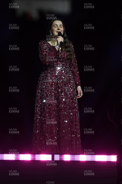 150226 - Wales v France - Guinness Men's Six Nations - Molly Roberts half time performance