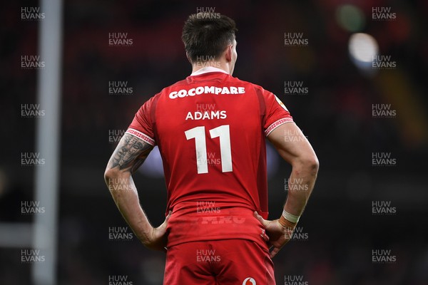 150226 - Wales v France - Guinness Men's Six Nations - Josh Adams of Wales