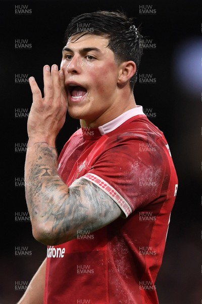 150226 - Wales v France - Guinness Men's Six Nations - Louis Rees-Zammit of Wales
