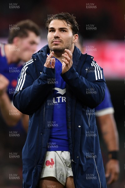 150226 - Wales v France - Guinness Men's Six Nations - Antoine Dupont of France at full time