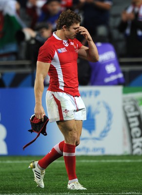 15.10.11 - Wales v France - Rugby World Cup Semi-Final 2011 - Leigh Halfpenny of Wales looks dejected at the end of the game. 