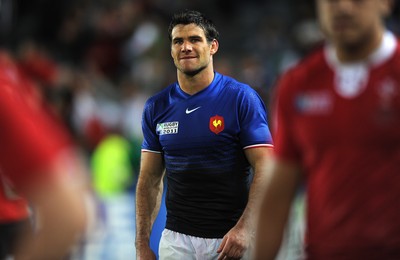 15.10.11 - Wales v France - Rugby World Cup Semi-Final 2011 - Mike Phillips of Wales looks dejected at the end of the game. 