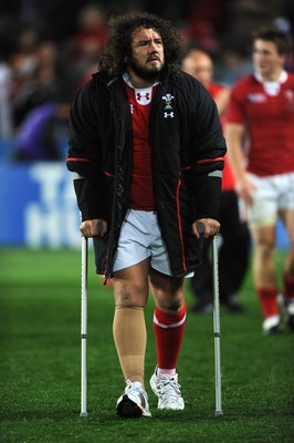 15.10.11 - Wales v France - Rugby World Cup Semi-Final 2011 - Adam Jones of Wales looks dejected at the end of the game. 