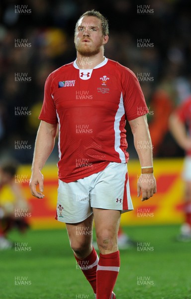 15.10.11 - Wales v France - Rugby World Cup Semi-Final 2011 - Gethin Jenkins of Wales looks dejected at the end of the game. 