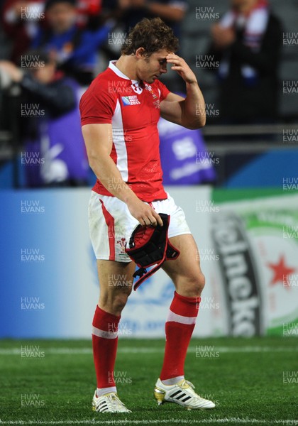 15.10.11 - Wales v France - Rugby World Cup Semi-Final 2011 - Leigh Halfpenny of Wales looks dejected at the end of the game. 