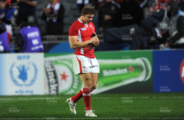 15.10.11 - Wales v France - Rugby World Cup Semi-Final 2011 - Leigh Halfpenny of Wales looks dejected at the end of the game. 