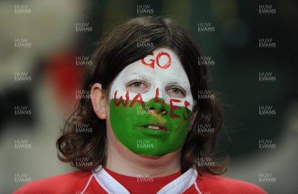 15.10.11 - Wales v France - Rugby World Cup Semi-Final 2011 - A Wales fan looks dejected. 