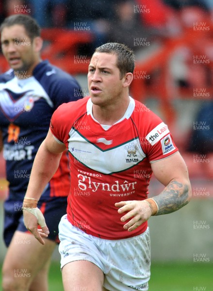 160612 - Wales v France  - Race Course Ground,  Wrexham - Andy Bracek of Wales