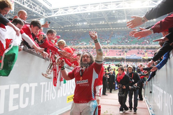 170312 - RBS Six Nations 2012 - Wales v France -Grand Slam celebrations, Adam Jones