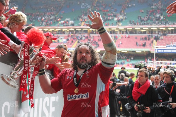 170312 - RBS Six Nations 2012 - Wales v France -Grand Slam celebrations, Adam Jones