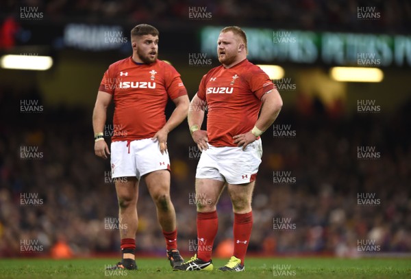170318 - Wales v France - NatWest 6 Nations 2018 - Nicky Smith and Samson Lee of Wales