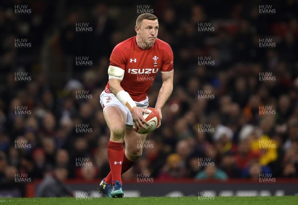 170318 - Wales v France - NatWest 6 Nations 2018 - Hadleigh Parkes of Wales