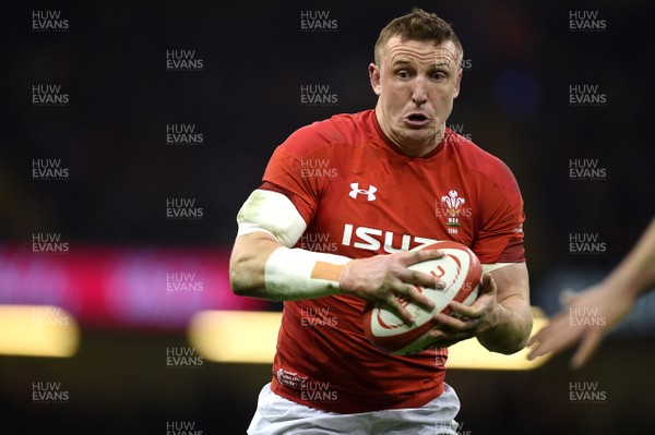 170318 - Wales v France - NatWest 6 Nations 2018 - Hadleigh Parkes of Wales