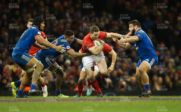 170318 - Wales v France, NatWest 6 Nations 2018 - George North of Wales charges at the French line