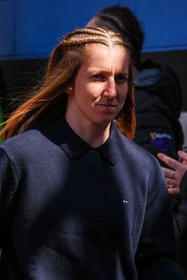 180426 - Wales v France - Guinness Women's Six Nations - Pauline Bourdon Sansus of France arrives at the stadium prior to the match