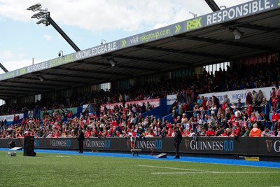 180426 - Wales v France - Guinness Women's Six Nations - A general view of fans of Wales inside Cardiff Arms Park prior to the match