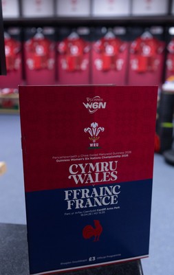 180426 - Wales v France, Guinness Women’s 6 Nations - Wales match jerseys hang in the changing room ahead of the match