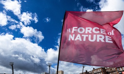 180426 - Wales v France, Guinness Women’s 6 Nations - Force of Nature branding at the match