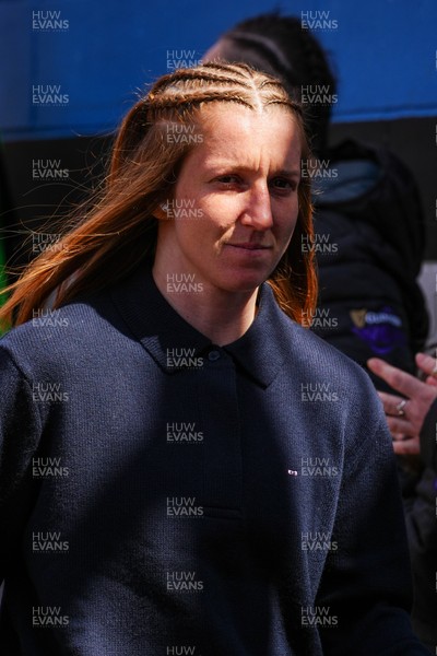 180426 - Wales v France - Guinness Women's Six Nations - Pauline Bourdon Sansus of France arrives at the stadium prior to the match