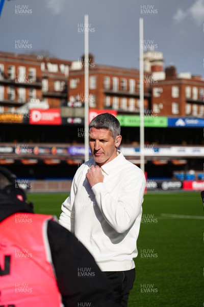 180426 - Wales v France - Guinness Women's Six Nations - James Hook, Former Wales international, looks on following the match