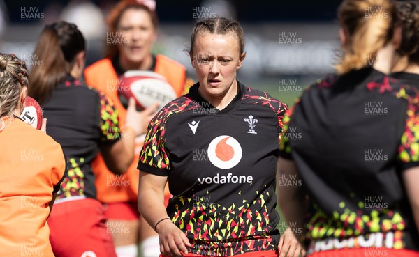 180426 - Wales v France, Guinness Women’s 6 Nations - Lleucu George of Wales during warm up ahead of the match