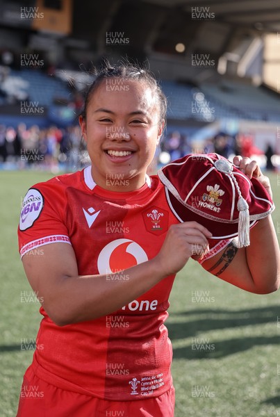 180426 - Wales v France, Guinness Women’s 6 Nations - Jenna De Vera of Wales with her first match cap