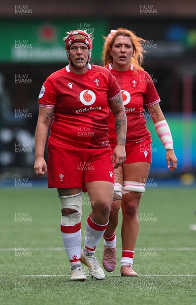 180426 - Wales v France, Guinness Women’s 6 Nations - Donna Rose of Wales and Georgia Evans of Wales
