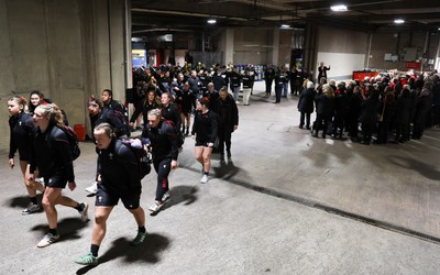 210424 - Wales v France, Guinness Women’s 6 Nations - The Wales team make their way from the hotel to the stadium