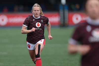 210424 - Wales v France, Guinness Women’s 6 Nations - Carys Cox of Wales during warm up