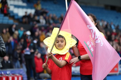 210424 - Wales v France, Guinness Women’s 6 Nations - The guard of honour for the teams