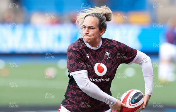 210424 - Wales v France, Guinness Women’s 6 Nations - Courtney Keight of Wales during warm up