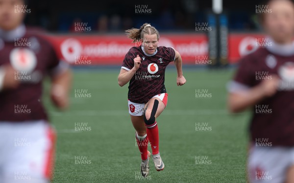 210424 - Wales v France, Guinness Women’s 6 Nations - Carys Cox of Wales during warm up