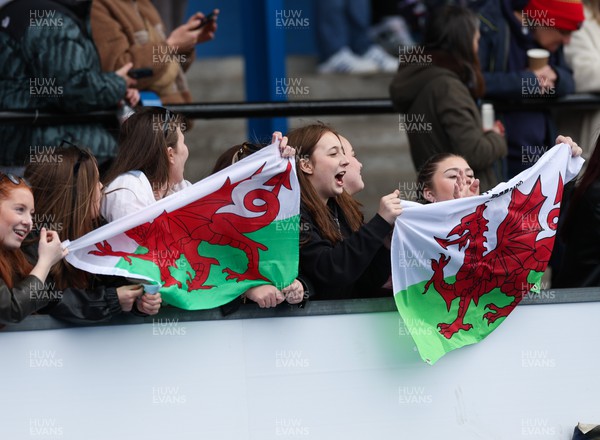 210424 - Wales v France, Guinness Women’s 6 Nations - Wales fans during the match