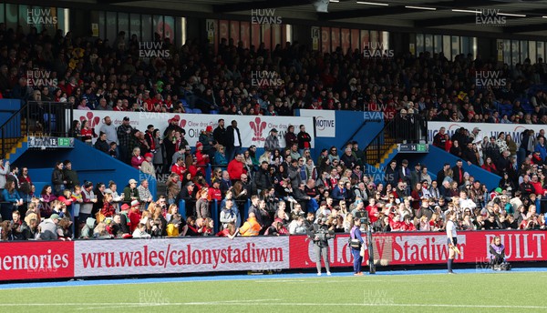 210424 - Wales v France, Guinness Women’s 6 Nations - A general view of the crowd at the Cardiff Arms Park