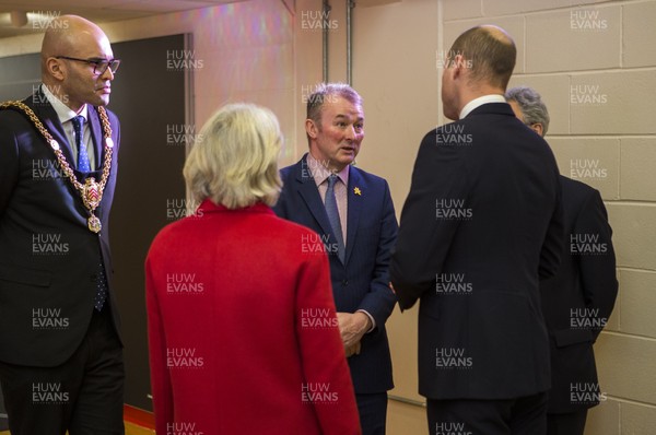 220220 - Wales v France - Guinness 6 Nations - HRH Prince William meets Secretary of State for Wales Simon Hart
