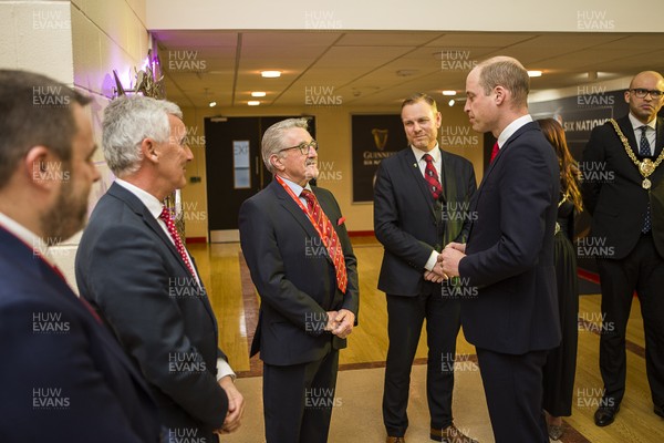 220220 - Wales v France - Guinness 6 Nations - HRH Prince William meets WRU President Gerald Davies