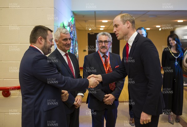 220220 - Wales v France - Guinness 6 Nations - HRH Prince William meets WRU Chief Executive Martyn Phillips