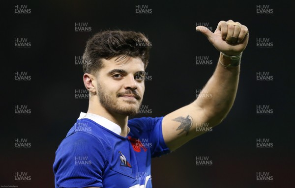220220 - Wales v France, Guinness Six Nations Championship 2020 - Romain Ntamack of France who was awarded the Man of the Match Award