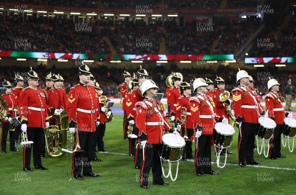 220220 - Wales v France, Guinness Six Nations Championship 2020 - The band perform at the start of the match