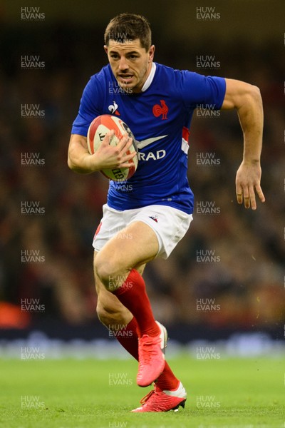 220220 - Wales v France - Guinness Six Nations - Anthony Bouthier of France breaks to score a try 