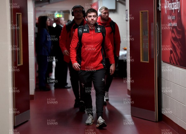 220220 - Wales v France - Guinness Six Nations - Leigh Halfpenny of Wales arrives