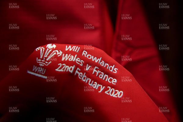 220220 - Wales v France - Guinness Six Nations - Will Rowlands jersey in the dressing room