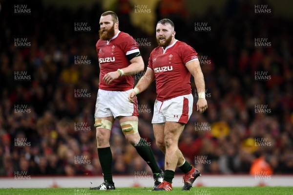 220220 - Wales v France - Guinness Six Nations - Jake Ball and Tomos Williams of Wales
